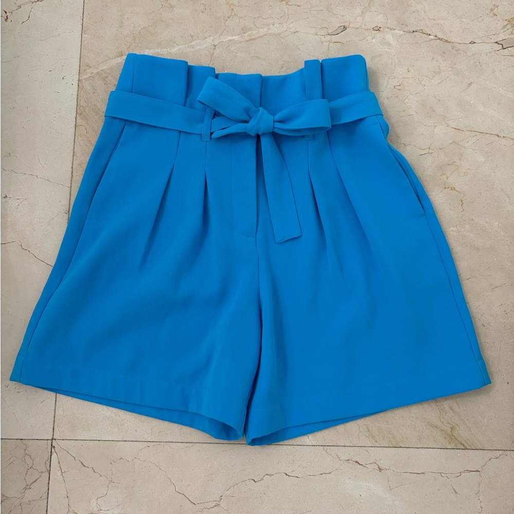 Armani Exchange High Waist Blue Shorts